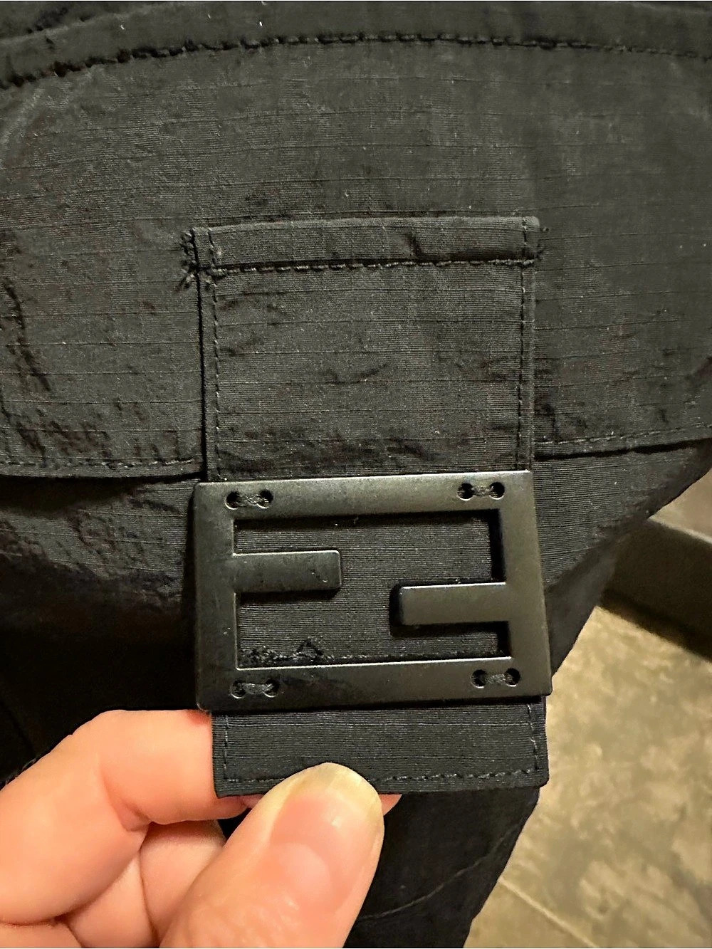 Fendi Black Hooded Utility Vest Size Large - Picture 3 of 5